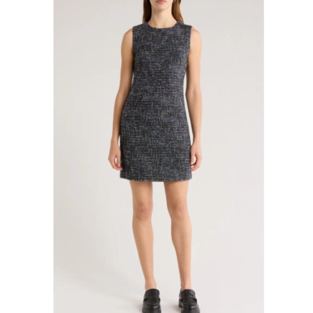 Theory Easy Shift Sleeveless Mini-Dress, Autumn Tweed, Blue Multi